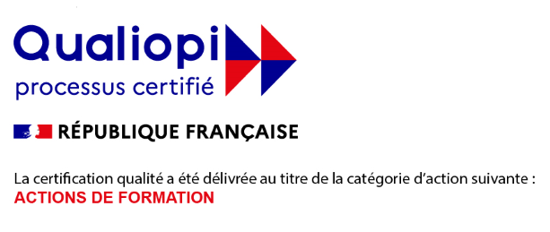 FMD FORMATION - Logotype certification Qualiopi catégorie Actions de formation